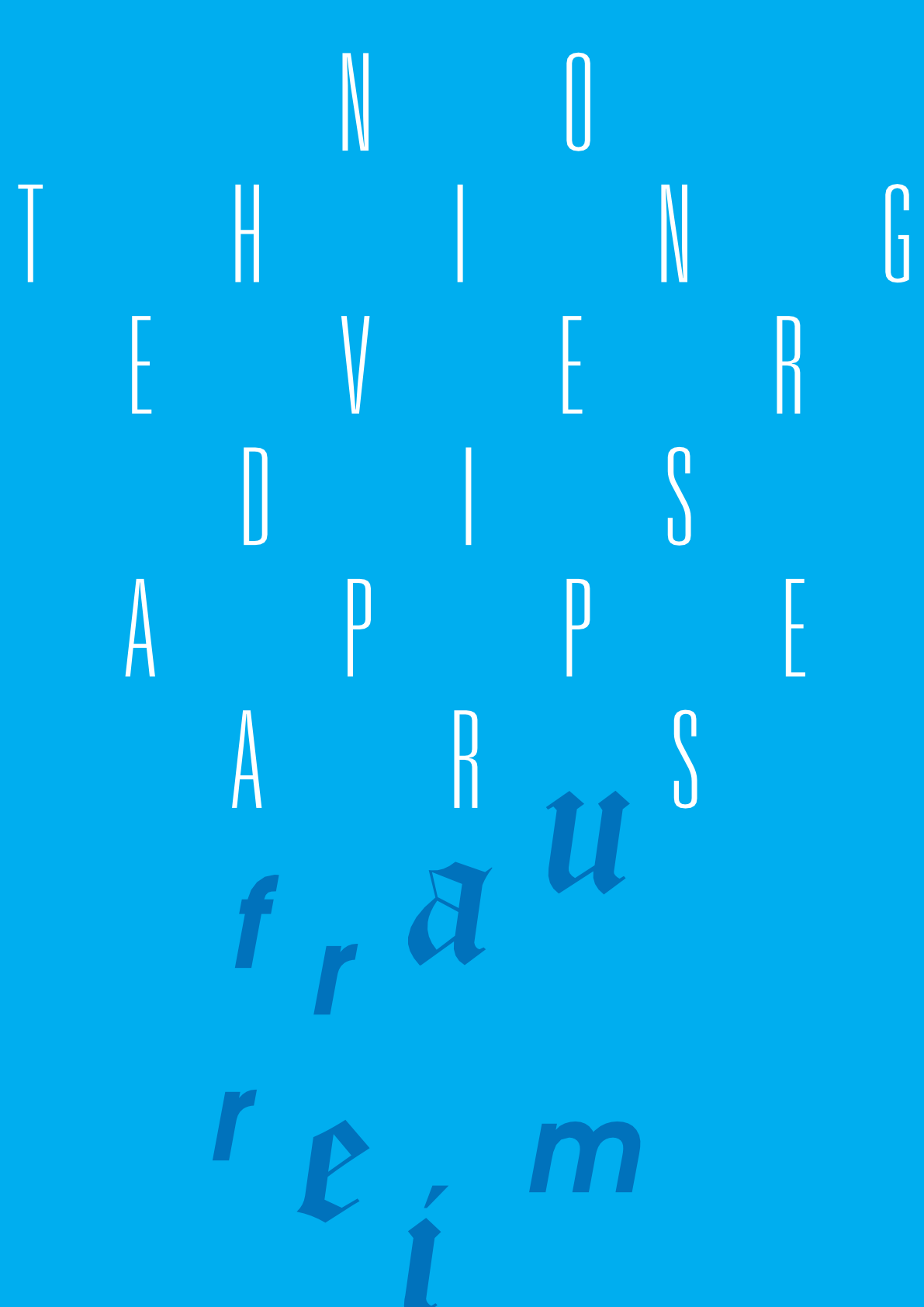 NOTHING EVER DISAPPEARS